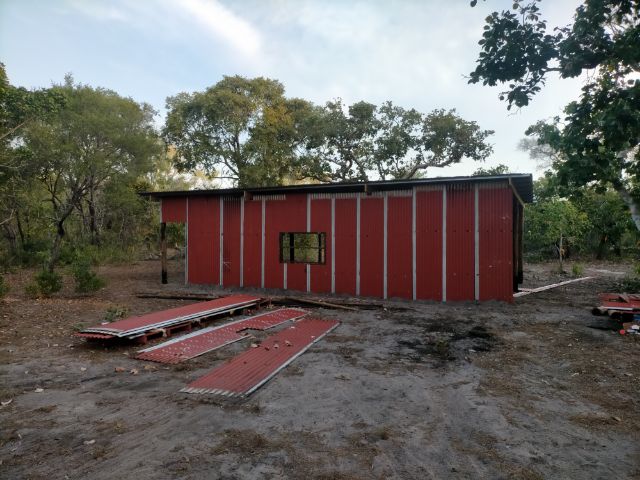 more wall sheeting going on. more wall sheeting going on.