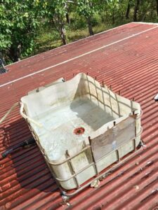 my 400 ltr roof water tank.